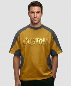 Camiseta Vintage con Logotipo Personalizado, Lavada al Ácido, para Hombre, de Algodón Grueso, Estilo Desgastado, Talla Grande, 100% Algodón - Product Image 4