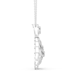 Pendentif solitaire en diamant de laboratoire exquis, plaqué rhodium, artisanat de haute qualité, style ethnique pour les mariées et les demoiselles d'honneur - Product Image 6