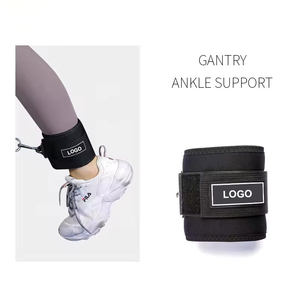 Alta calidad logotipo personalizado gimnasio Cable máquinas cinturón neopreno PU Material entrenamiento puño tobillo correas para entrenamientos - Product Image 3