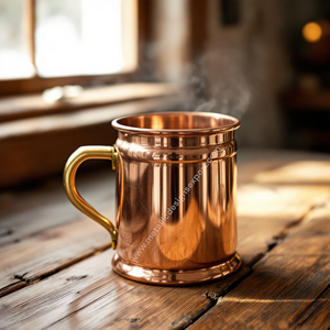 Tasse à mules Moscou en cuivre de 16oz fabriquée à la main Tasse à boisson élégante avec poignée en métal, parfaite pour la maison élégante et les bars - Product Image 5