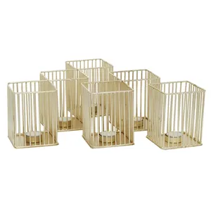 เชิงเทียนเหล็กสำหรับงานแต่งงาน งานครบรอบ ตกแต่งบ้าน ทำมือ ตัดแบบไดคัท พิมพ์ลาย ถาดใส่เทียน ตกแต่งด้วยเปลวไฟ - Product Image 1