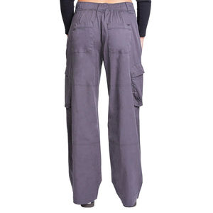 กางเกงคาร์โก้ขายาวแบบผูกเชือกสำหรับผู้ชายกางเกงลำลองผ้าวูลทรงตรงยาวปานกลางระบายอากาศได้ดีกางเกงคาร์โก้แบบผูกเชือก - Product Image 3