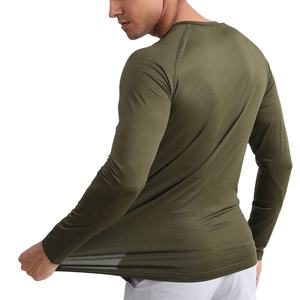 Nouveaux t-shirts pour hommes, prix d'usine, vêtements de fitness, coupe slim, manches longues, couleurs unies, t-shirt de haute qualité - Product Image 2