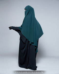 เดรสฮิญาบสไตล์สุภาพเรียบร้อยสำหรับมุสลิมทำจากผ้าโพลีเอสเตอร์สำหรับอิสลามใส่สวดมนต์สำหรับงานเลี้ยงตอนเย็น - Product Image 3