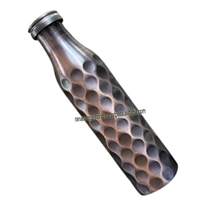 Huge Demand Hand Hammered Pure Copper <b>Water</b> <b>Bottle</b> Increase Your <b>Water</b> Consumption and Experience Immediate Health Benefits - Product Image 1