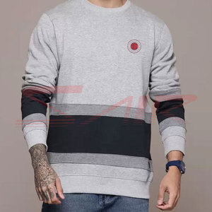 Sweat-shirt en molleton 100% coton pour homme, tendance classique, logo personnalisé, écologique, 330g, couleur unie, décontracté, manches longues - Product Image 2