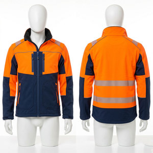 Outdoor Waterproof Windproof Reflective Fleece Lined <b>Softshell</b> <b>Jacket</b> Lightweight Breathable Hi <b>Visibility</b> Workwear Casual Daily - Product Image 1