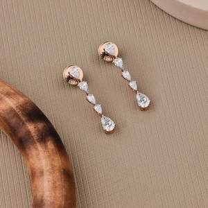 Black Pearl Jewels Designer 14K Gold <b>Tennis</b> <b>Necklace</b> Set 12.79 Ct Lab Grown Pear Cut White Diamonds IGI Certified Trendy 16 Inch - Product Image 4