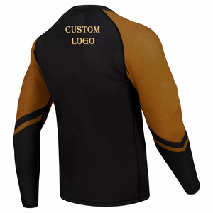 Logo personnalisé de haute qualité Rashguard respirant Jujitsu vêtements d'entraînement chemise compressée avec manches complètes quantité minimale de commande bas utilisation courte MMA - Product Image 4