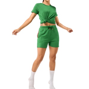 Ensemble 2 pièces pantalon de jogging à épaules tombantes pantalon de survêtement avec pull à capuche vierge surdimensionné débardeur short ensemble femmes - Product Image 1