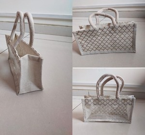 2024 logotipo personalizado impreso Eco reciclado Natural plegable reutilizable PVC ventana cesto yute arpillera bolsa de regalos de yute - Product Image 2