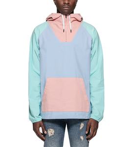 Jersey liso personalizado de lujo, ropa deportiva con capucha, chaqueta cortavientos para hombre, chaqueta ligera a prueba de viento de nailon con bloque de Color - Product Image 5