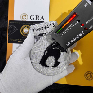 Mens hip hop moissanite custom Teezy413 pendant iced micro pave horse <b>head</b> medallion necklace jewellery gift <b>style</b> - Product Image 3