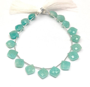 Amazonite à facettes perles en forme de coussin de 8 pouces de long perles en vrac pour la fabrication d'accessoires de bijoux - Product Image 3