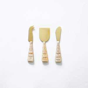 Juego de herramientas para queso de acero inoxidable con mango de terrazo y madera hecho a mano 2024 para bodas, fiestas, eventos, cubiertos de mesa, juego de cuchillos para queso - Product Image 4