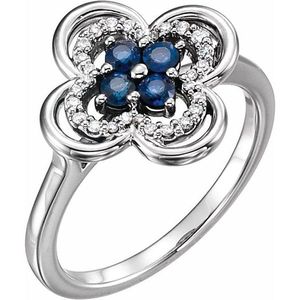Anillo de Trébol para Uso Diario con Turquesa, Chapado en Oro Amarillo, Platino y Rodio, con Tecnología de Engaste en Bisel Tallado - Product Image 1