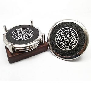 MS INC Design <b>Set</b> <b>Of</b> <b>6</b> Metal <b>Coaster</b> Kitchen Ware Product For Tea Coffee <b>Table</b> Top Decorative <b>Coaster</b> - Product Image 5