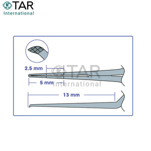 คีมปากคีมปากแหลมแบบตรงปลายแหลม13มม. ยาวเป็นฟันเลื่อยเชื่อมต่อกันเครื่องมือผ่าตัดต้อกระจก - Product Image 5