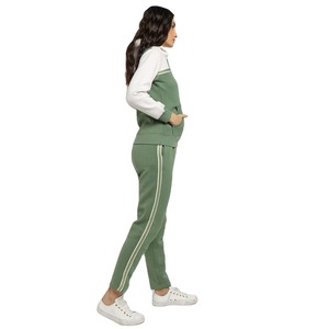 Conjunto de chándal de 2 piezas con logotipo personalizado para mujer, venta al por mayor de ropa deportiva con capucha y pantalones para correr, traje de entrenamiento físico para gimnasio - Product Image 3
