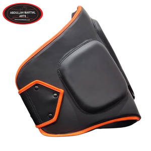 Protège-ventre de boxe en cuir PU de qualité supérieure, léger et durable, couleur noire, fabriqué par ABDULLAH MARTIAL ARTS - Product Image 4