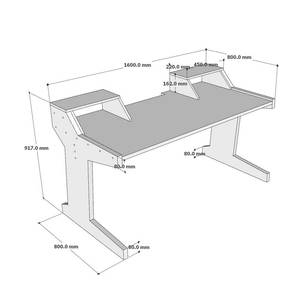 Escritorio StudioDesk SD68012 de Madera Natural para Estudio y Oficina, Ergonómico y Ensamblado para Uso en el Hogar, Hotel y Comedor - Product Image 5