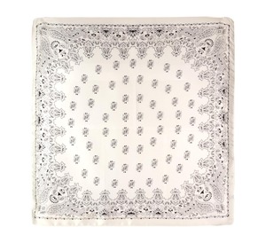 Wholesale In-Stock Custom Ethnic Dot Pattern Bandana Scarf Black Cotton Silk Polyester with Logo Printed Cheap Bandanas - Product Image 3