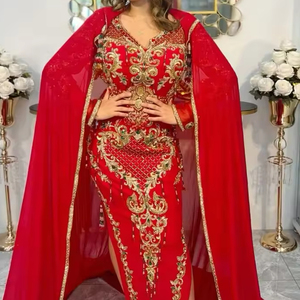 TRABAJO DE BORDADO ZARI CON ESTILO EN KARAKOU CON VESTIDO TRAIL CON CUENTAS DE CRISTAL EMBELLECEDADAS, PIEDRA, SECUENCIA, TRABAJO DABKA @ 2024 - Product Image 1