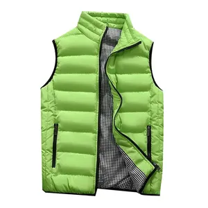 Chaleco acolchado de nailon transpirable de alta calidad para hombre, chaqueta impermeable para invierno, ropa exterior de talla grande a prueba de viento para uso seguro - Product Image 2