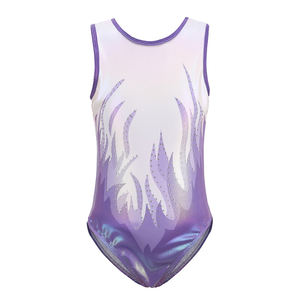 Nouveauté, justaucorps de danse en spandex de haute qualité avec strass, vente en gros, justaucorps léger sublimé, gymnastique pour enfants - Product Image 2