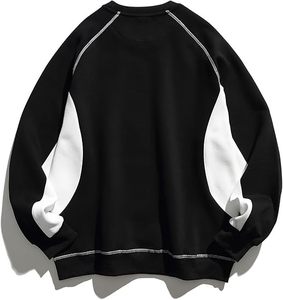 Kivotech เสื้อสเวตเตอร์คอกลมแขนยาวสำหรับผู้ชาย, เสื้อสเวตเตอร์คอกลมแขนยาวทรงโอเวอร์ไซส์ - Product Image 4