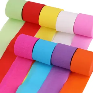彩色绉纸带气球套装手工装饰艺术包装绉纸派对装饰