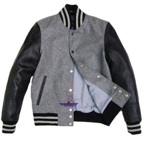 Veste universitaire pour hommes Premium Corps en laine Manches en cuir Logo d'université personnalisé Vêtements d'extérieur élégants de baseball - Product Image 3