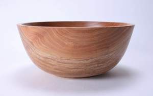 Cuenco de madera de calidad de lujo, cuenco de servidor de forma redonda, diseño atractivo, cuenco para servir alimentos de proveedores de venta completa - Product Image 5