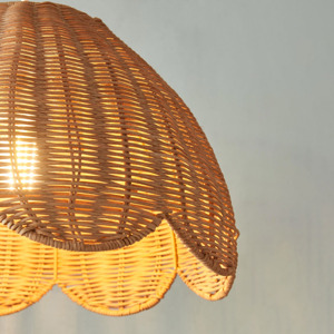 Abat-jour en rotin festonné pour décoration de chambre d'enfant nouveauté abat-jour pendentif enfant naturel - Product Image 3