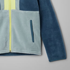 Sudadera Cómoda y Transpirable para Niños, Diseño de Bloques de Color con Bolsillos con Cremallera, Cuello Alto y Mangas Largas, Precio de Fábrica - Product Image 4