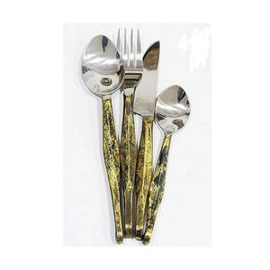 Couverts en acier inoxydable de qualité supérieure en gros à prix d'usine en provenance d'Inde, finition dorée, ensemble de couverts pour café et restaurant - Product Image 6