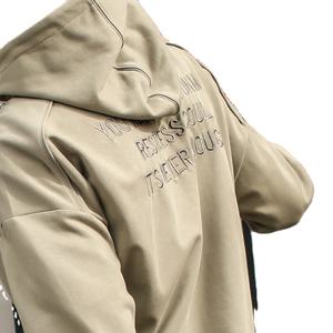 Vente en gros oem logo broderie personnalisée couleur unie sweat à capuche en polyester promotionnel unisexe pas cher pour hommes - Product Image 4