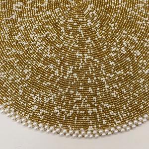 Luxury Beaded Runner and <b>Placemat</b> Set for Housewarming or Holidays Gift Ready with Colourful Finish New Arrival Table Runner - Product Image 5