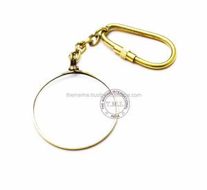 Nautical Brass <b>Key</b> <b>Chain</b> Magnifying Glass ~ Collectible Marine Miniature Magnifier for <b>Key</b> Ring - Product Image 2