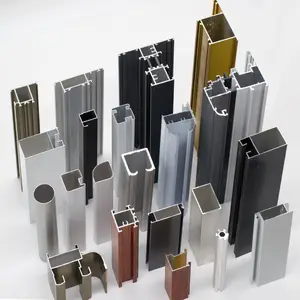 Custom Profile Aluminum Anodized 6000 Series Extrusion Aluminum Profiles Screen Frame Window Door Aluminum Profile