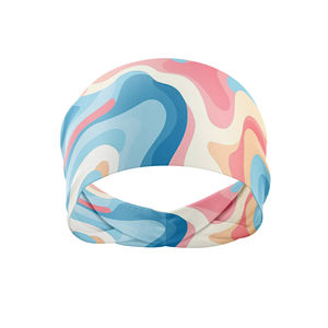 Accesorio de Gimnasio Unisex con Estampado de Ondas Pastel, de Poliéster Transpirable de Secado Rápido, Ajustable, para Yoga y Fitness, Personalizado OEM - Product Image 1