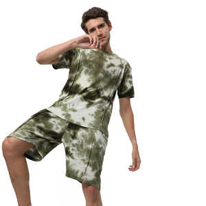 Ensemble 2 pièces d'été imprimé pour hommes-Combinaison de sport-T-Shirt à manches courtes et short-Ensemble deux pièces-Ensemble court pour hommes à vendre - Product Image 1