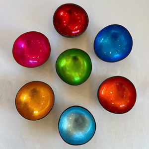 Colorful coconut shell lacquer bowls best choice lacquered decorative bowl for home decor cheapest price - Product Image 3