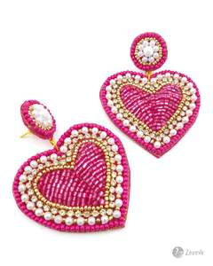 Boucles d'oreilles en perles de travail miroir avec broderie de fil - Product Image 6