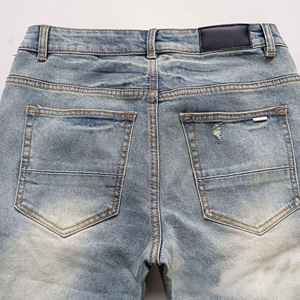 Pantalones Vaqueros de Mezclilla Transpirables de Verano, Ajustados, con Color Personalizado, Diseño OEM, Profesionales, al por Mayor - Product Image 4