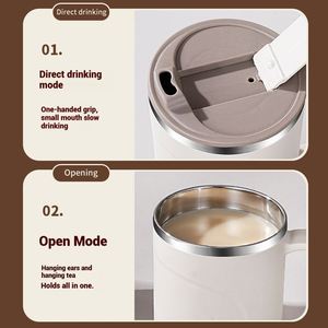 Tasse à café isotherme en acier inoxydable anti-brûlure avec couvercle pour le bureau – Offre spéciale - Product Image 3