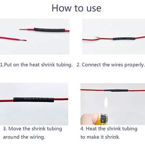530 pièces de gaines thermorétractables 2:1, assortiment de gaines pour câbles électriques, kit d'isolation électrique, 5 couleurs, 8 tailles, PE 600V - Product Image 6