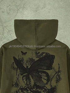 Sweat à capuche oversize en coton 100% pour hommes, sweat-shirt d'hiver en éponge française lourd avec logo personnalisé, taille des épaules tombantes 6XL solide - Product Image 5