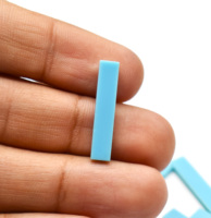 Blue Turquoise Long Slice 30X5X2 MM Approx Smooth Lab Créé Dalle de polissage de pierres précieuses pour la fabrication de bijoux et d'artisanat en cristal.