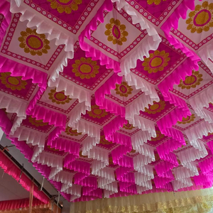 Le plafond coloré de salle de banquet drape le tissu traditionnel de toit de tente pour des célébrations culturelles et des configurations de chapiteau